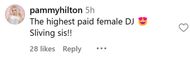 Fans react to Paris Hilton's Area15 performance (Image via Instagram/@parishilton)